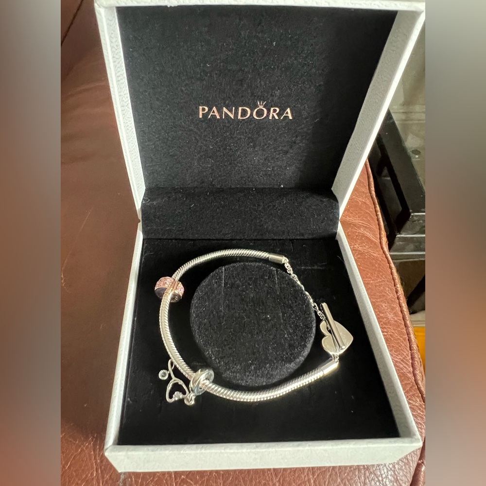 Pandora bracelet plus 2 charms